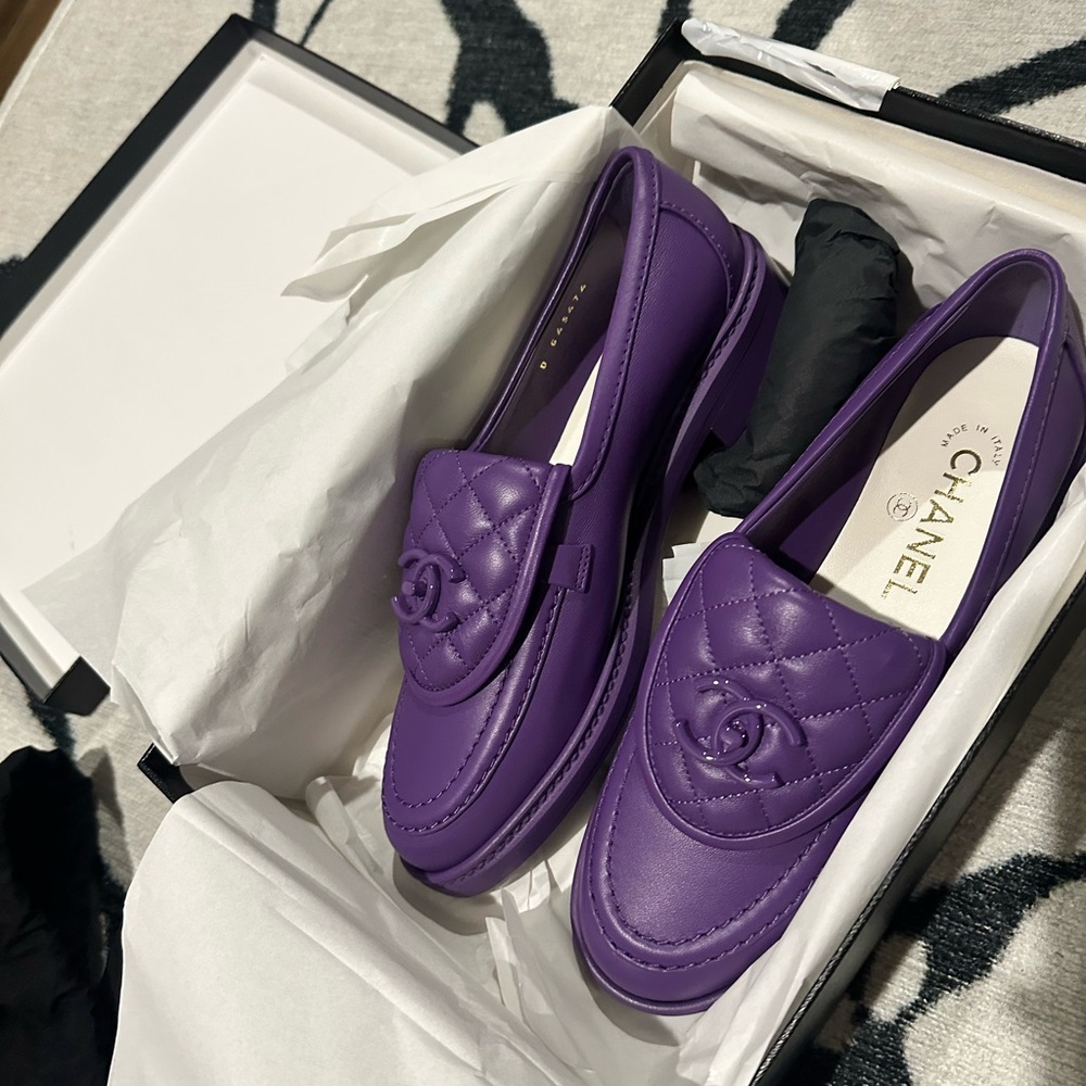 Women's Purple Quilted Shoes